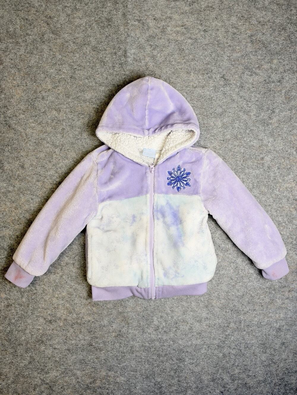 Disney Frozen Girl’s Purple Full Zip Hooded Jacket Size 4T